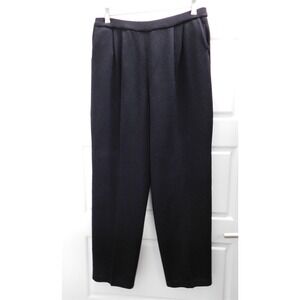 St John Basics Black Santana Knit Pleated Pants‎ USA 8